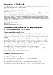 Epson SureColor F170 Notices and Warranty