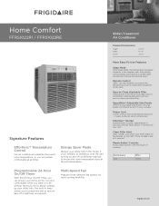 Frigidaire FFRS1022RE Product Specifications Sheet