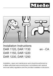 Miele DAR 1150 Set 2 Installation Instructions