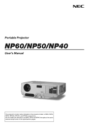 NEC NP60 NP40/50/60 UM
