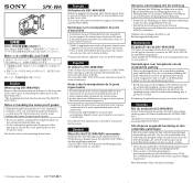 Sony SPK-WA Operating Instructions