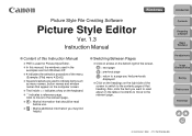 Canon EOS-1D Picture Style Editor 1.3 for Windows Instruction Manual