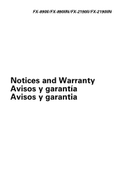 Epson FX-2190II Notices and Warranty