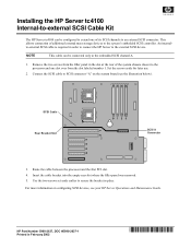 HP Tc4100 hp server tc4100 internal-to-external SCSI cable kit instructions (English)