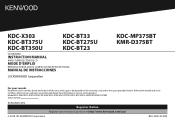 Kenwood KDC-MP375BT Instruction Manual 1