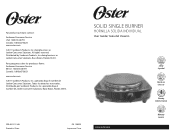 Oster Single Burner Instruction Manual