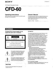 Sony CFD-60 Users Guide