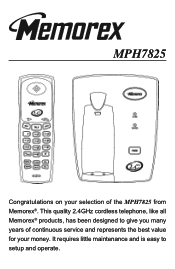 Memorex MPH7825 User Guide