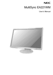NEC EA221WM-BK MultiSync EA221WM-BK : user's manual