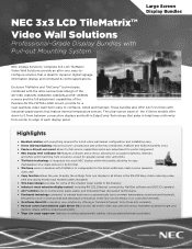 NEC X551UN-TMX9P Specification Brochure