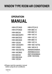 Haier HW-09C03 User Manual