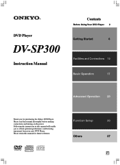 Onkyo DV-SP300 Owner Manual