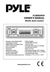 Pyle PLMR89WW PLMR89WW Manual 1