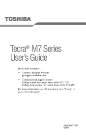 Toshiba M7-S7311 Toshiba Online User's Guide for Tecra M7