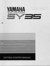 Yamaha SY35 Owner's Manual (getting Started)