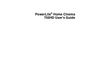 Epson PowerLite Home Cinema 750HD User Manual