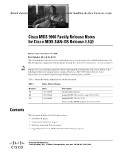 HP Cisco Nexus 5000 Cisco MDS 9000 Family Release Notes for Cisco MDS SAN-OS Release 3.3(2) (OL-14116-10 C0, November 2008)