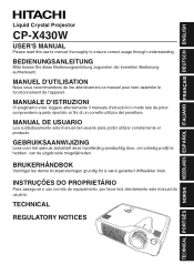 Hitachi CPX430 User Manual