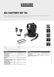 Karcher AD 2 Battery Set EU Product information