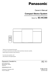 Panasonic SC-HC300 Owners Manual