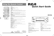RCA RT2760 Quick Start - RT2760