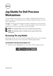 Dell Precision M6500 Jog Shuttle Tech Sheet