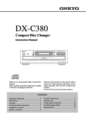 Onkyo DX-C380 Instruction Manual