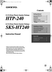 Onkyo SKS-HT240 Owner Manual