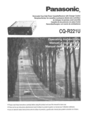 Panasonic CQR221U CQR221U User Guide