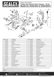 Sealey 1050CXDHV Parts Diagram