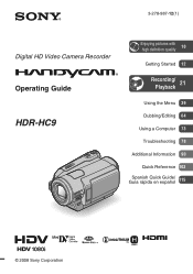 Sony HDR HC9 Operating Guide