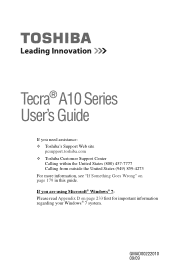Toshiba Tecra A10-S3552 User Guide