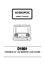 Audiovox D1501 User Manual
