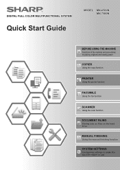 Sharp MX-7580N MX-6580N | MX-7580N - Quick Start Setup Guide