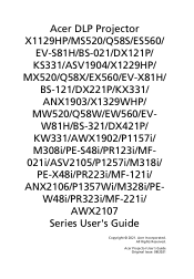 Acer X1129HP User Manual