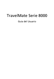 Acer TravelMate 8000 TravelMate 8000 User's Guide - Español
