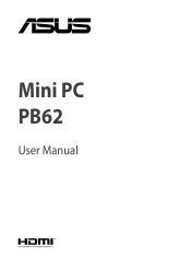 Asus Mini PC PB62Barebone PB62 User Manual English