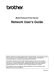 Brother International HL-7050N Network Users Manual - English