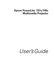 Epson PowerLite 737c User's Guide