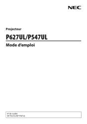 NEC NP-P547UL User Manual French