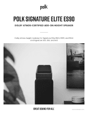 Polk Audio Signature Elite ES90 User Guide