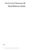 Dell Precision 380 Quick Reference Guide
