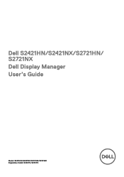 Dell S2421NX Monitor Display Manager Users Guide