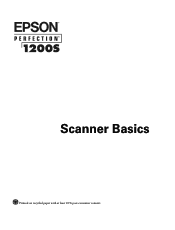 Epson Perfection 1200S Scanner Basics