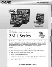 Ganz Security ZM-L17A ZM-L SERIES Specifications