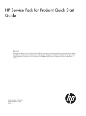 HP ProLiant WS460c HP Service Pack for ProLiant Quick Start Guide