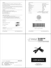 Pyle PLMS30 PLM3 Manual 1
