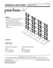 Sharp PN-PS440 Peerless Specification Sheet - Bundled Hardware for 4x4 free-standing display