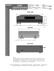 Sony CDP-CE275 Dimensions Diagram