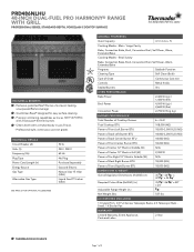 Thermador PRD486NLHU Product Specs